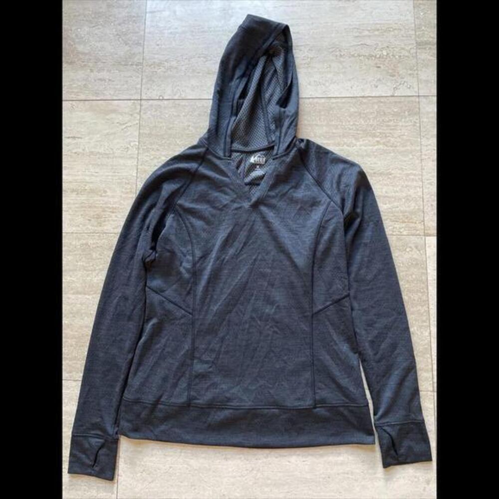 REI Athletic Pullover Polyester Hoodie Women's Medium Gray